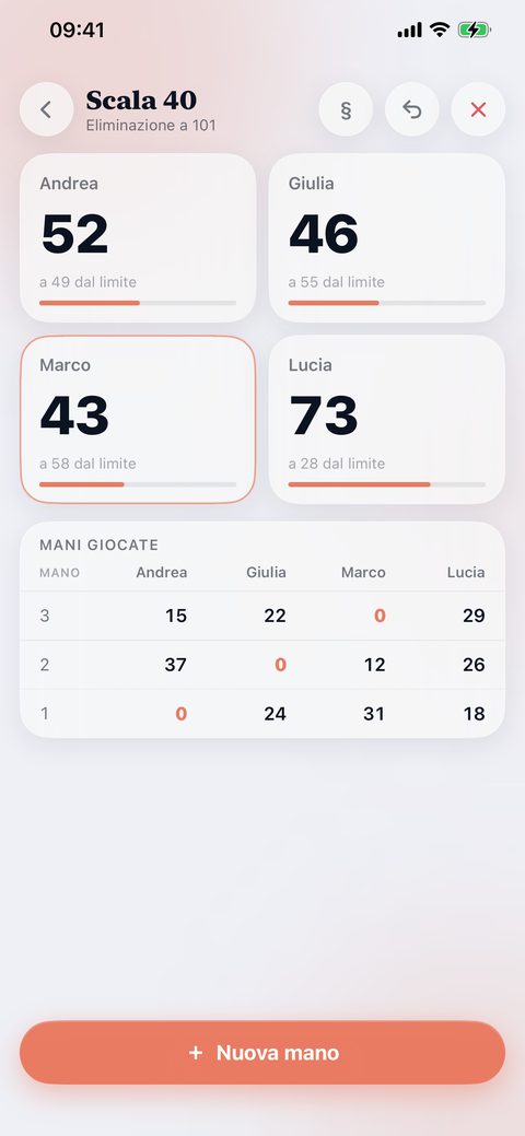 Il segnapunti durante una partita